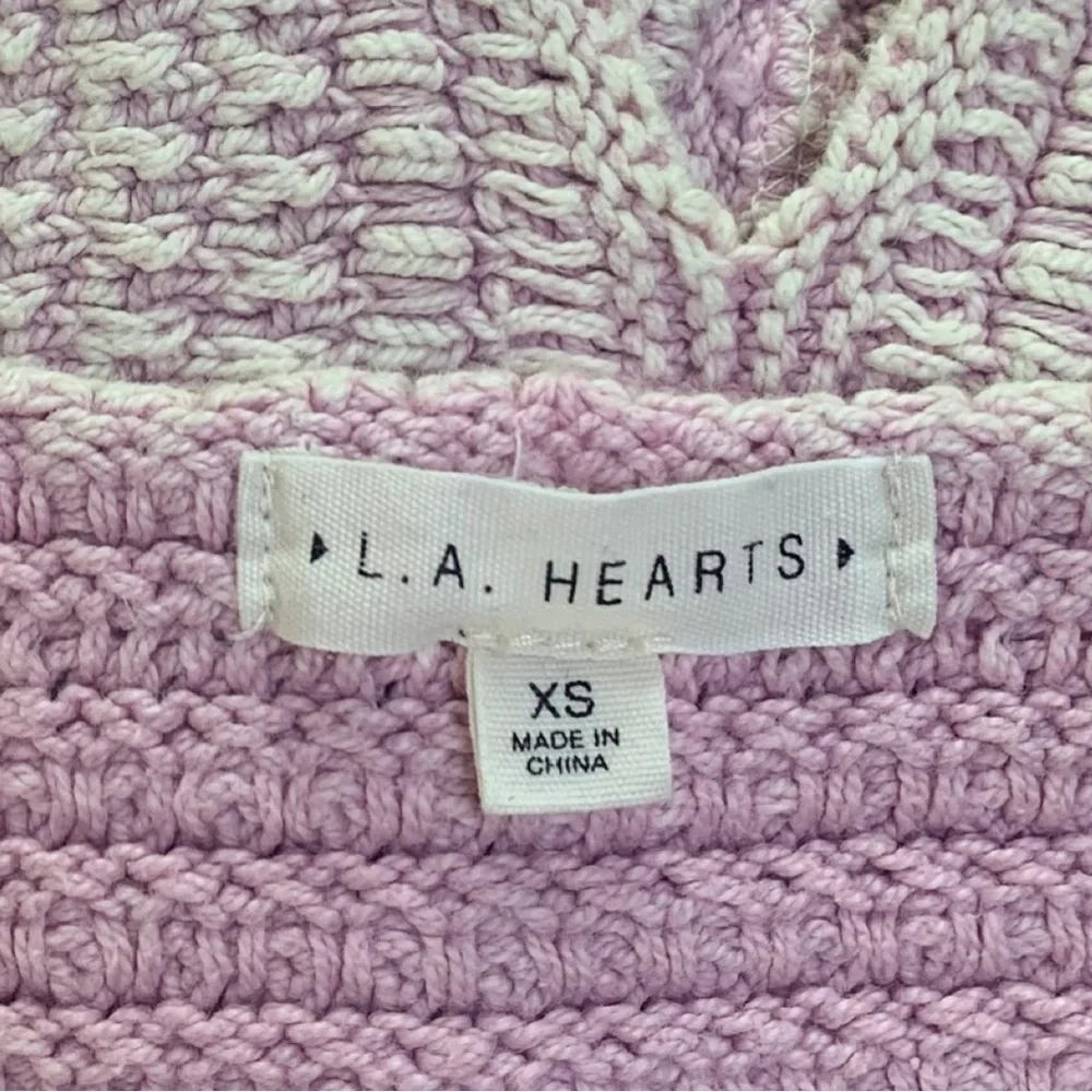 Pac Sun LA Hearts Pink Knit Crochet Spaghetti Strap Crop Top - Picture 10 of 12